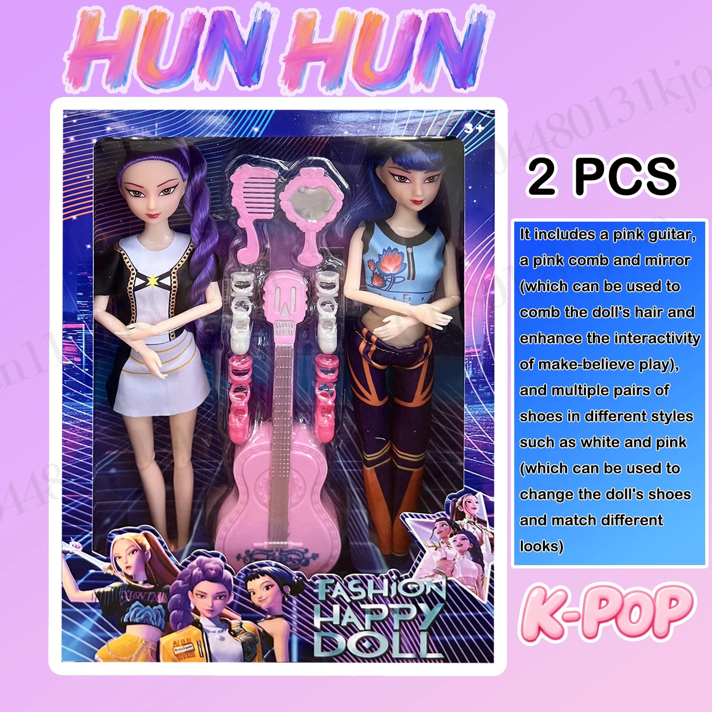 Hot Sales 2026 Anime KPop Demon Hunters Vinyl Doll, Rumi Mira Zoi Mask Figurine Small Statue Christmas Gift For Fans