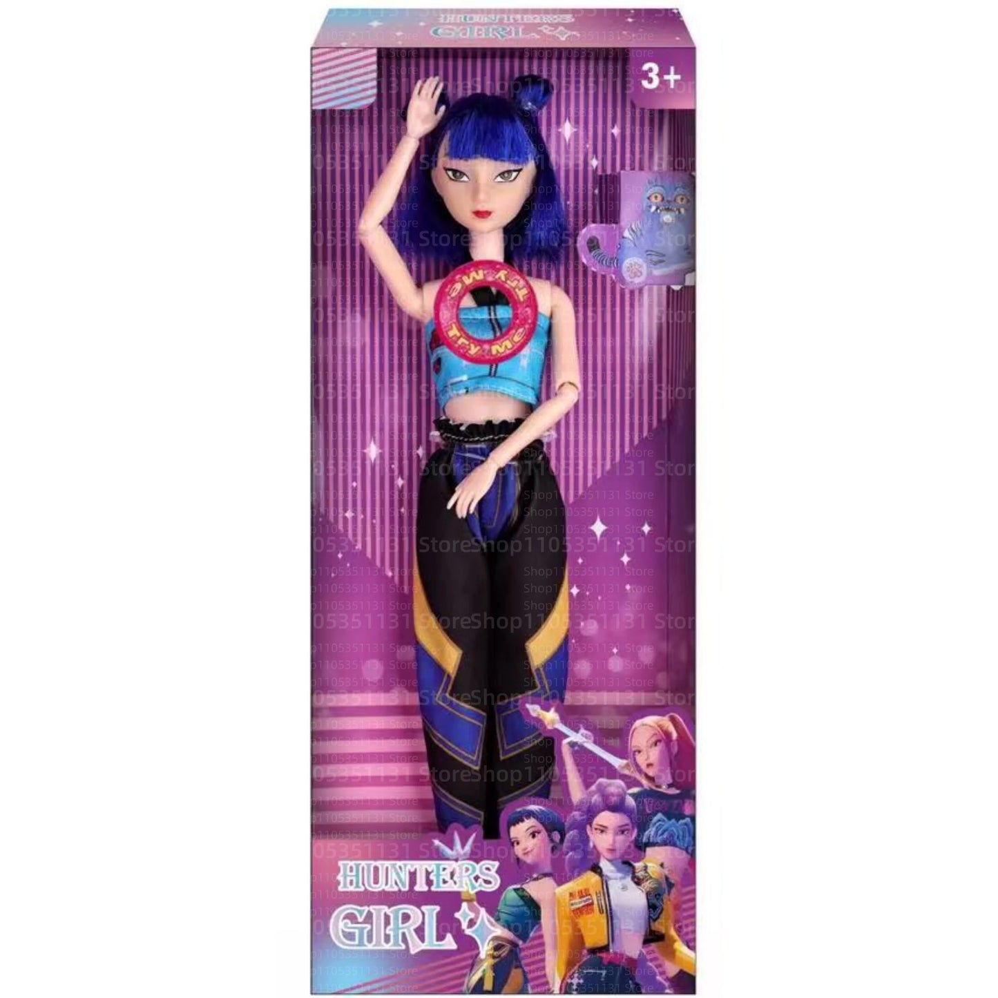 Hunters Girl Doll Rumi Mira Zoey Vinyl Figure Kpop Demon Hunters 11 Inch Posable Anime Toy with Theme Music for Kids Girl Gift