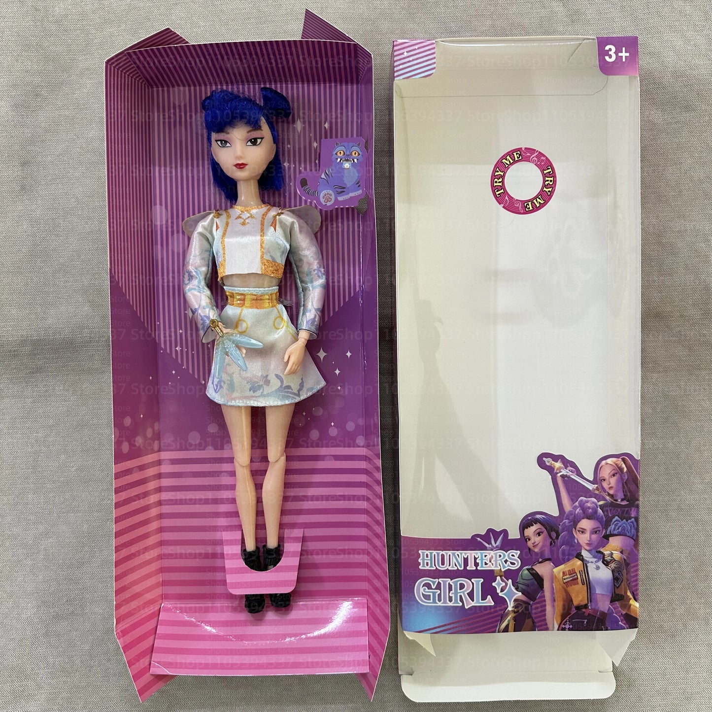 Hunters Girl Doll Rumi Mira Zoey Vinyl Figure Kpop Demon Hunters 11 Inch Posable Anime Toy with Theme Music for Kids Girl Gift