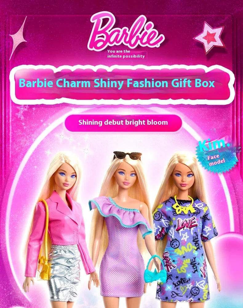Authentic Barbie Doll with Odile Face Mold Toy Princess Charm Box Set for Girls Imaginary Play Birthday Gift Doll Figure