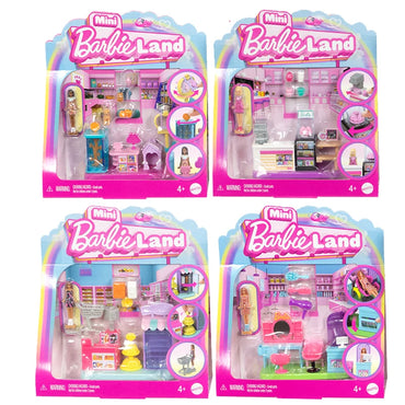 Original Barbie Mini Barbieland Doll Supermarket Bakery Toys for Girls Accessories House Hair Salon Pet Boutique Micro Furniture
