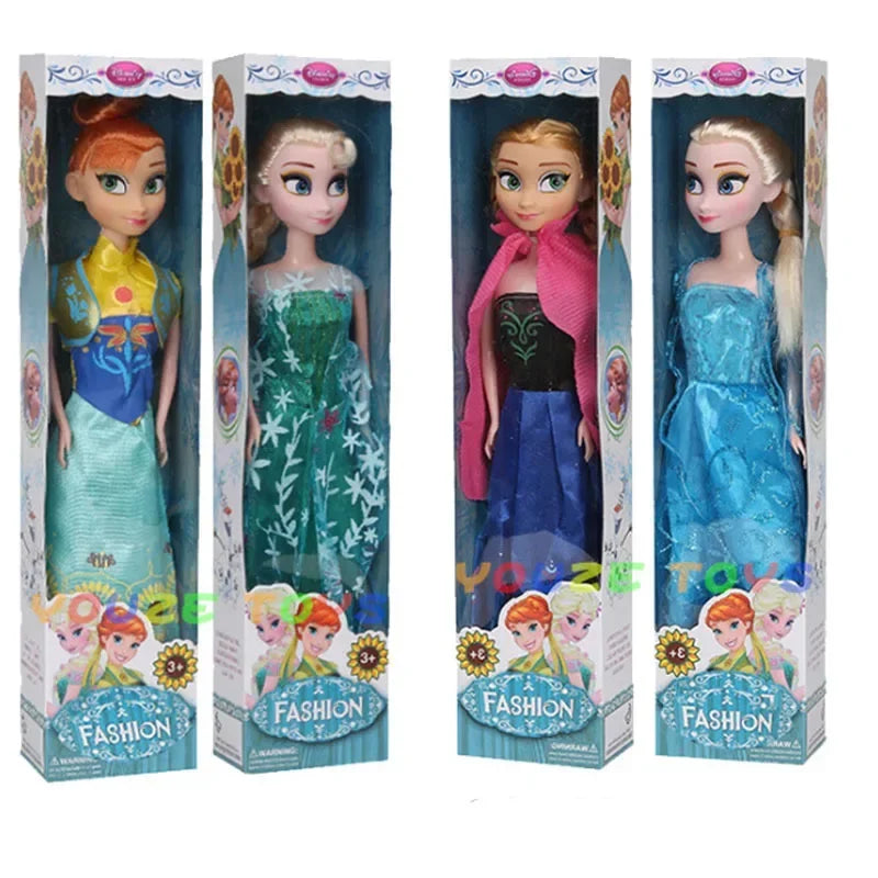 30cm Original Box  Anna and Elsa Boneca Elsa Doll Fever 2 Princess Dolls Figures Girls Toys Children Christmas Gift Set