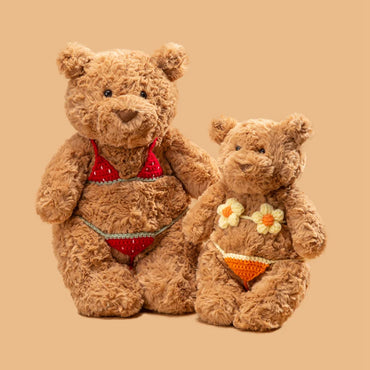 28/36/47CM Bartholomew Bear Plush Toys Soft Stuffed Cartoon Animal Doll Cute Bear Wear Bikini Doll Funny Gifts