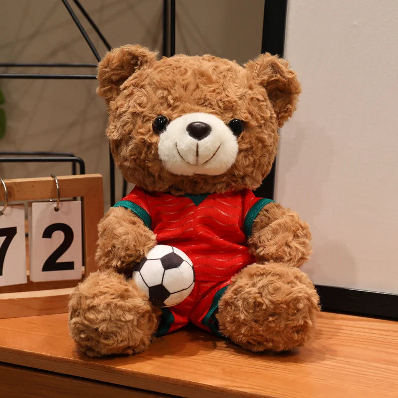 16/23CM Plush Football bear Player Toys Plushie Commemorative Mascot Bear Plush Doll National team Cubs Doll Competition Gifts