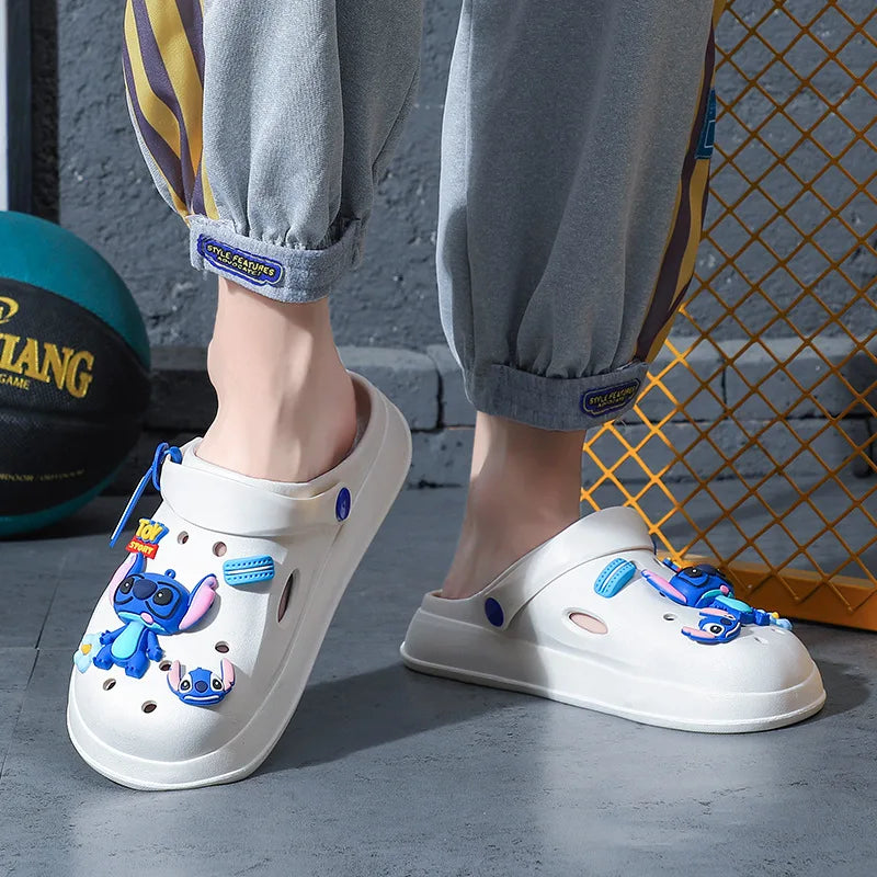 New Cartoon Stitch Series Head Slippers For Couples Are Super Light Anti-Slip And Versatile Casual Shoes For Men And Women Gifts