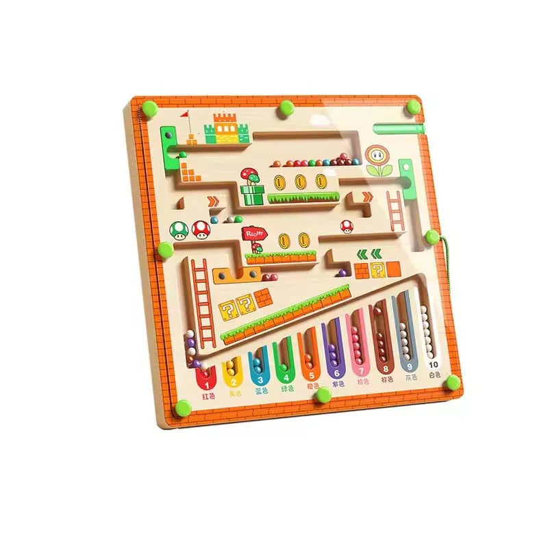 New 3D Kid Magnetic Labyrinth Ball Stem Fine Motor Skill Builder for Preschoolers Age 3-4 Interactive Early Education Puzzle Toy