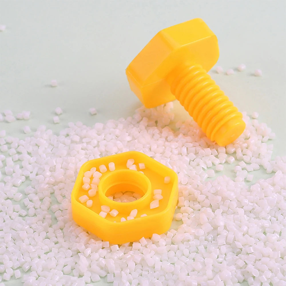 10/20pcs Set Screw Building Blocks Creative Mosaic Puzzle Toys For Children Plastic Insert Blocks Nut Shape Boys Educational Toy