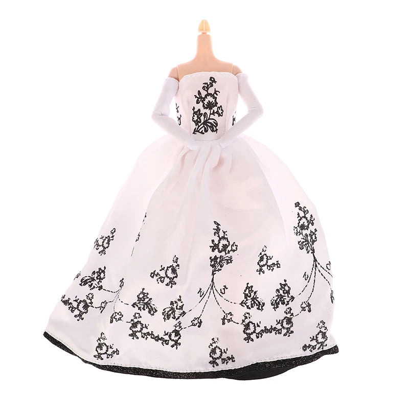 Doll Clothes Princess Dress Banquet Party Beautiful Dress Embroidery Tulle Dress For 11inch Doll