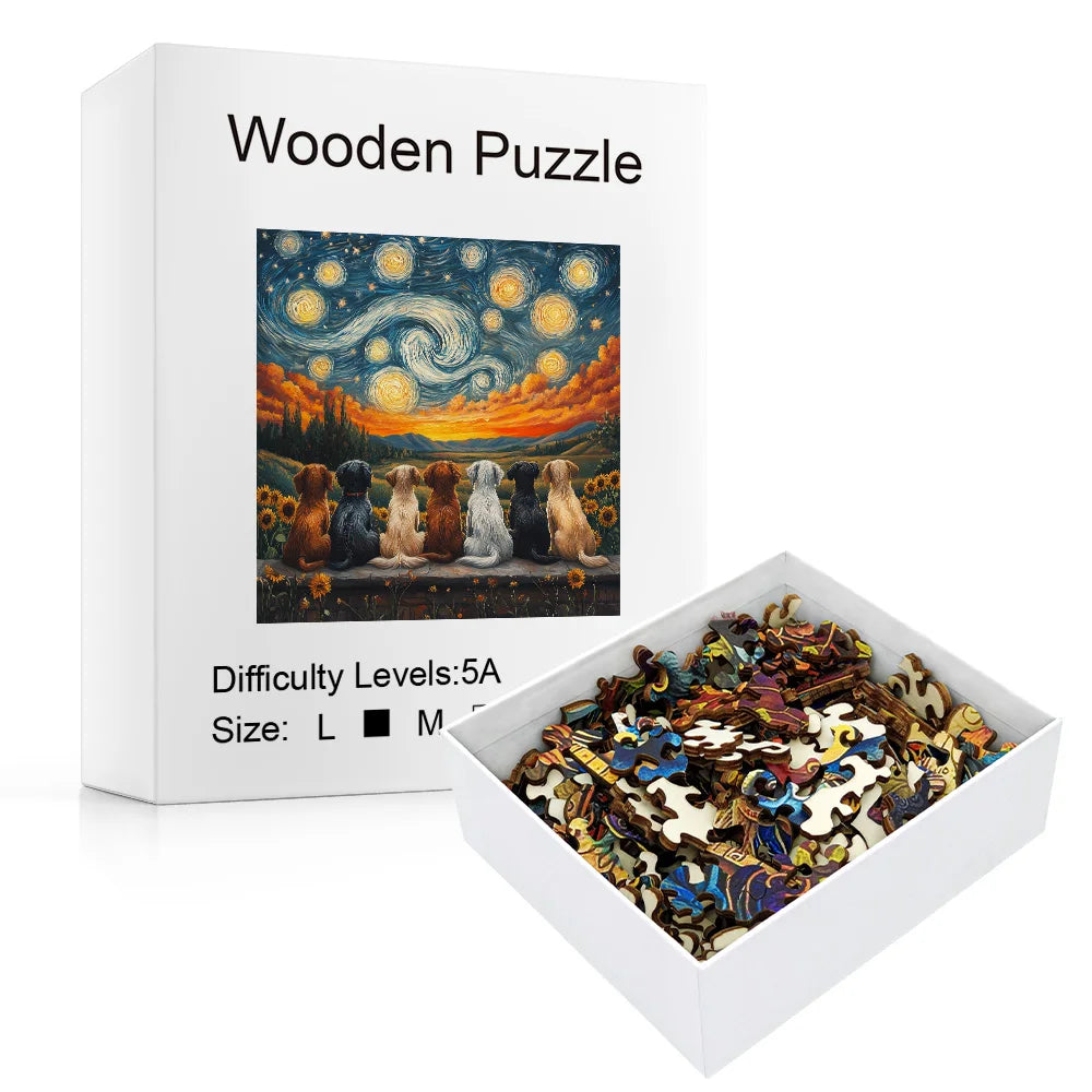 Adults Wooden Animal Puzzle DIY Crafts For Kid Brain Trainer Jigsaw Puzzle Hell Difficulty Family Interactive Game Wooden Puzzle