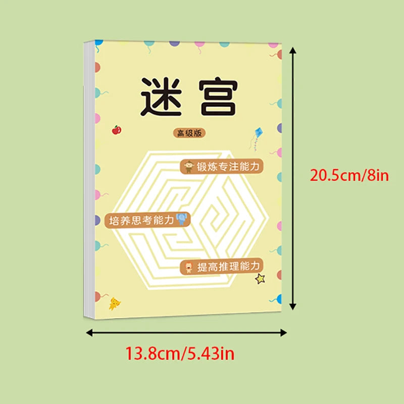 Enhancing Brain Maze Training Book - Attraction Concentration Puzzle for Adolescents Children Maze Game Book Student