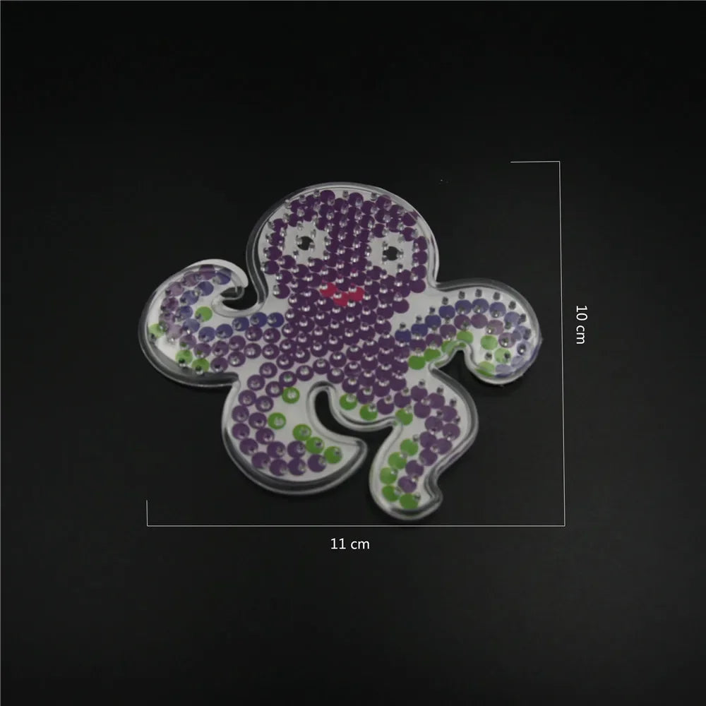 5mm Hama Beads Template with Color Paper Plastic Stencil Jigsaw Perler Puzzles Pixel Beads Diy Transparent Shape Puzzle Pegboard