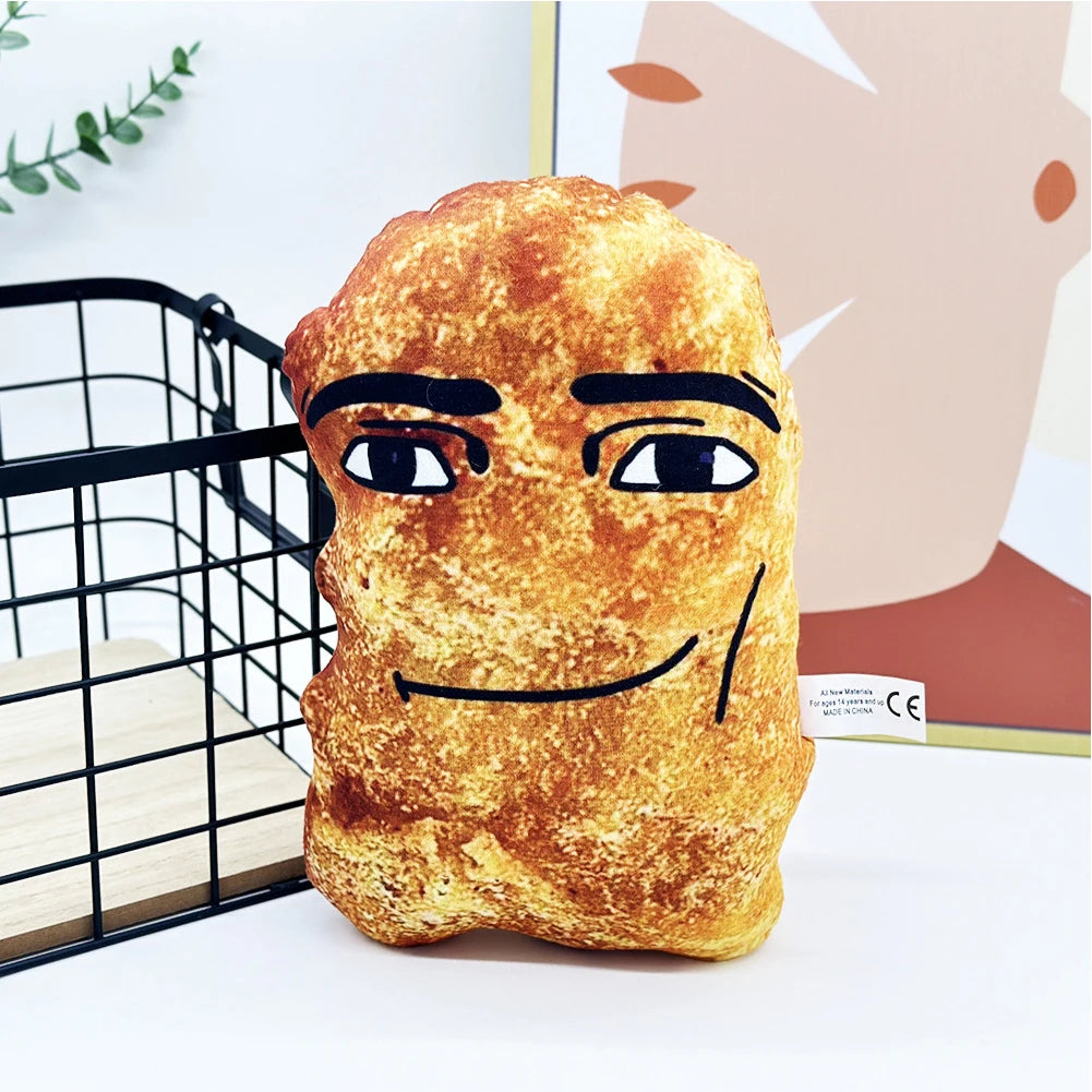 Cute Stuffed Animal Doll Creative Baby Doll Sleep Pillow Cushion Cartoon Chicken Nuggets Anime Smiling Doll for Kids and Adults