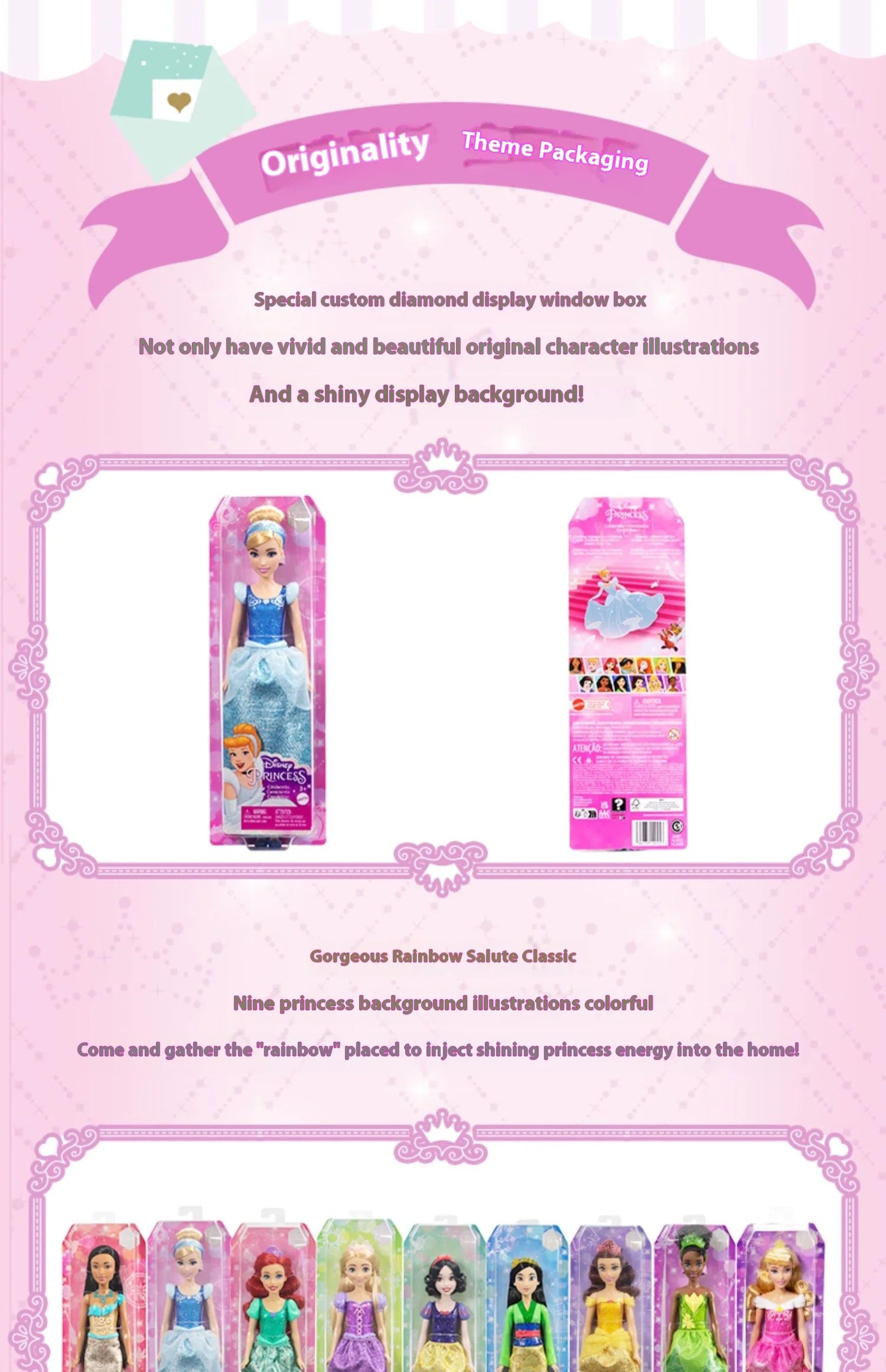 Authentic Barbie Shiny Princess Series Jointed Mini Doll Collectible Toy Perfect Birthday Gift for Girls Playtime Fun