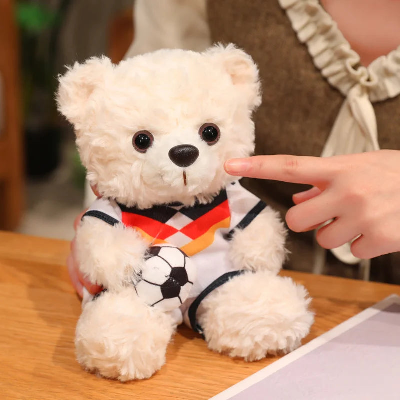 16/23CM Plush Football bear Player Toys Plushie Commemorative Mascot Bear Plush Doll National team Cubs Doll Competition Gifts