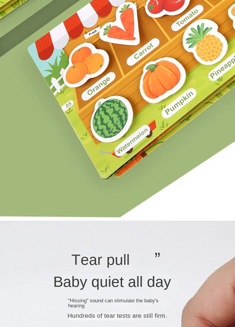 Busy Book Sticker Quiet Book for Kids Montessori Early Educational Toy Toddlers Matching Puzzles Game Baby Learning Toys Gifts