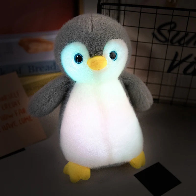 25/30cm Cartoon Shiny Penguin Toy Luminous Pillow Soft Stuffed Plush Glowing Dolls Led Light Toys Gift For Kids Children Girls