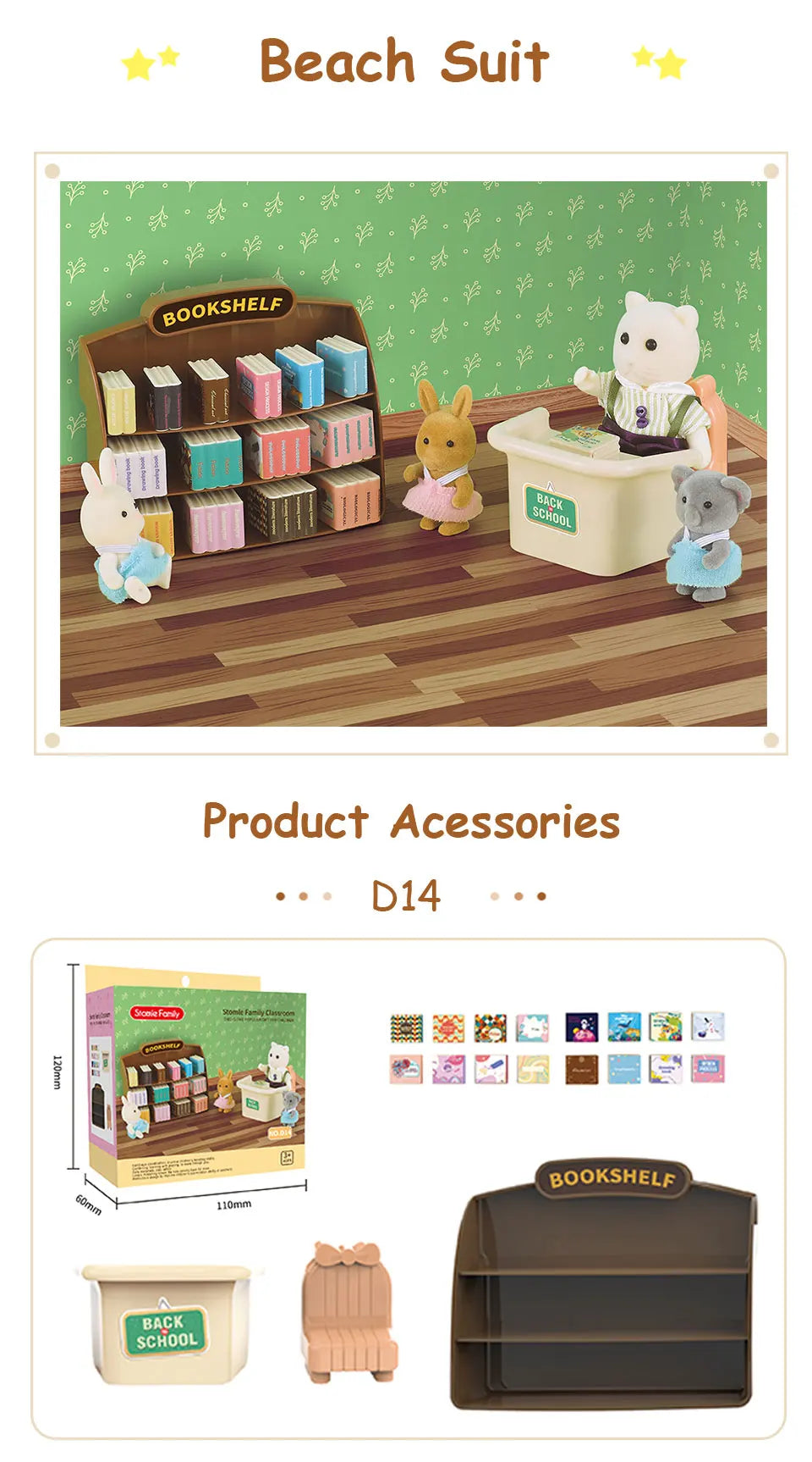 Forest Family Doll 1:12 Dollhouse Kitchen Accessories Mini Model Reindeer Animal Miniature Furniture Pretend Play For Girl Gifts