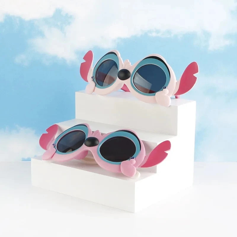 Disney Anime Lilo & Stitch Sunglasses Cute Cartoon Stitch Y2K Polarized Soft Sunglasses UV400 Anti-UVA UVB Outdoor Goggles Toy