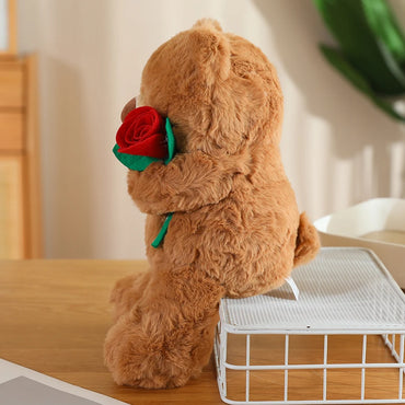 Rose Teddy Bear, Heart-Shaped Bear Doll