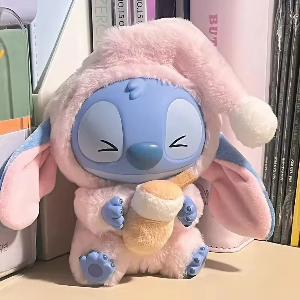 Disney Stitch 'Eat before Sleep' Mystery Box Kawaii Vinyl Figure Keychain Cute Plush Doll Christmas Surprise Gift