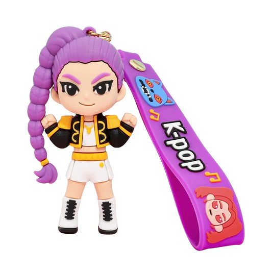 2026 3D Printed Anime Movie Kpop Devil Hunter Girls Derpy Keychains Doll Cute Tiger Action Model Toy Collection Christmas Gifts