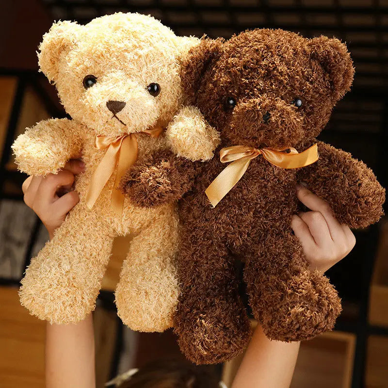 Cute Teddy Bear Plush Toy Stuffed  Animal Bear with Weater/Heart Soft Doll Kids Toys Birthday Gift