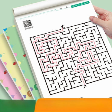 Enhancing Brain Maze Training Book - Attraction Concentration Puzzle for Adolescents Children Maze Game Book Student