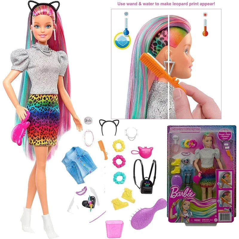 Original Mattel Barbie Doll Multi Joints Move Clothes Accessories Educational Props Toys for Girls Collection Kids Birthday Gift