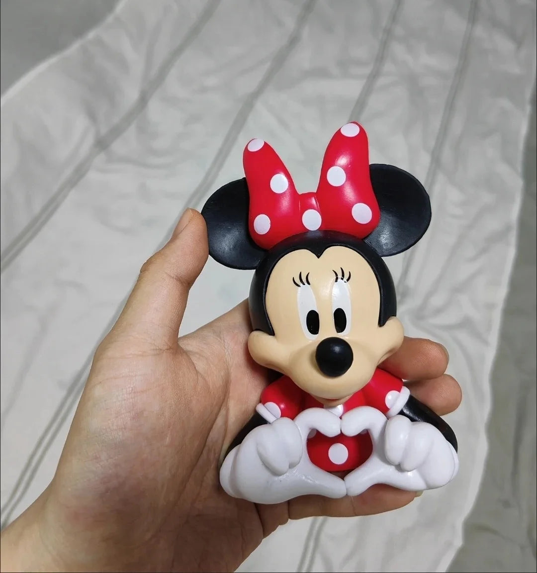 10cm New Love Mickey Mouse Minnie Figure Cartoon Pvc Suit Decoration Living Room Ornaments Model Girls Birthday Gift