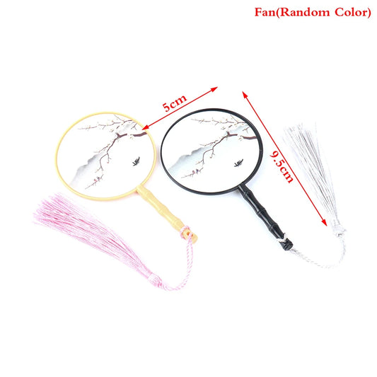 Creative Dollhouse Miniature Folding Screen Flute Lute Guzheng Fan Life Scene Ornament Kids Play Toys