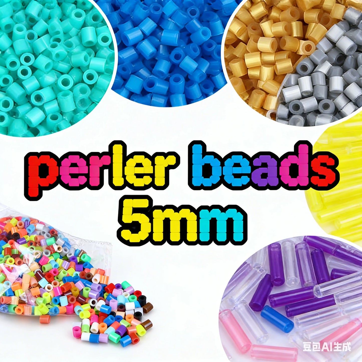 500Pcs 5mm HAMA Perler Beads for GREAT Kids  Fun DIY Intelligence Educational Toys Craft Puzzles 3d Iron Beads Puzzle