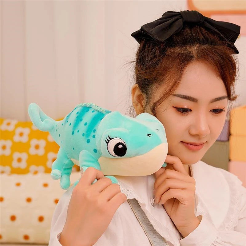 30cm Cartoon Chameleon Doll Plush Toy Pillow Reptile Stuffed Pillow Birthday Gift Toy For Children