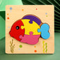 Good Quality 3D Wooden Puzzle Jigsaw for Children Cartoon Animal Puzzles Intelligence Kids Early Educational Cognitive Toys