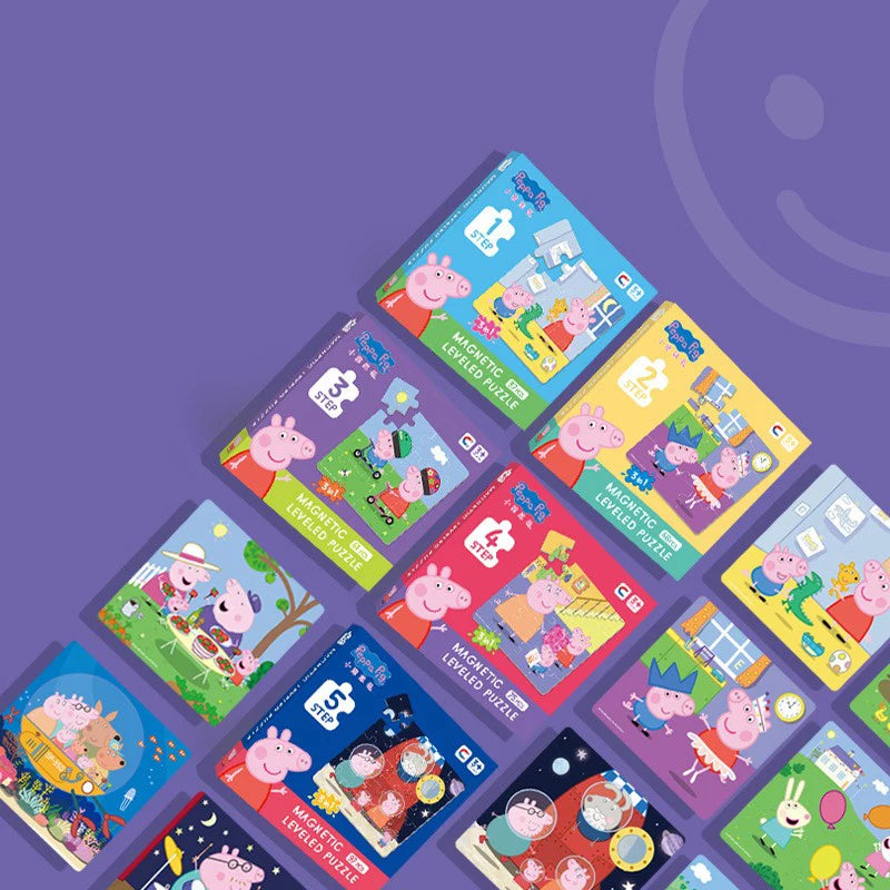 Peppa Pig Magnetic Puzzle Children's early Education Educational Toys George Character Cartoon Puzzle Birthday Gift