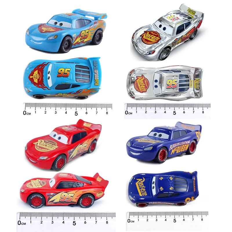 Disney Pixar Car Lightning McQueen mini Dr. Damage Arvy Mater Sarge Sherlff Luigi Alloy Diecast Car Toy Children's Birthday Gift