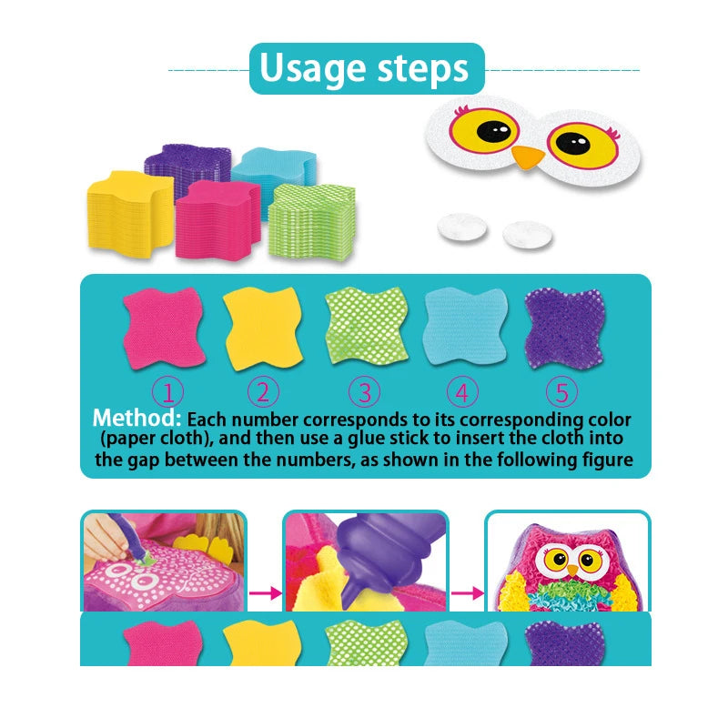 DIY Plush Pillow Children Handmade Pillow Material Package Soft Toy Kawaii Cute Doll Kids Puzzle Craft Toys Kits Gifts for Girls