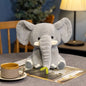 Nice 1pc 25/40cm Cartoon Cute Elephant Plush Doll Long Nose Pink Grey Sitting Animal Stuffed Toy Home Decor Gift For Boys Girls