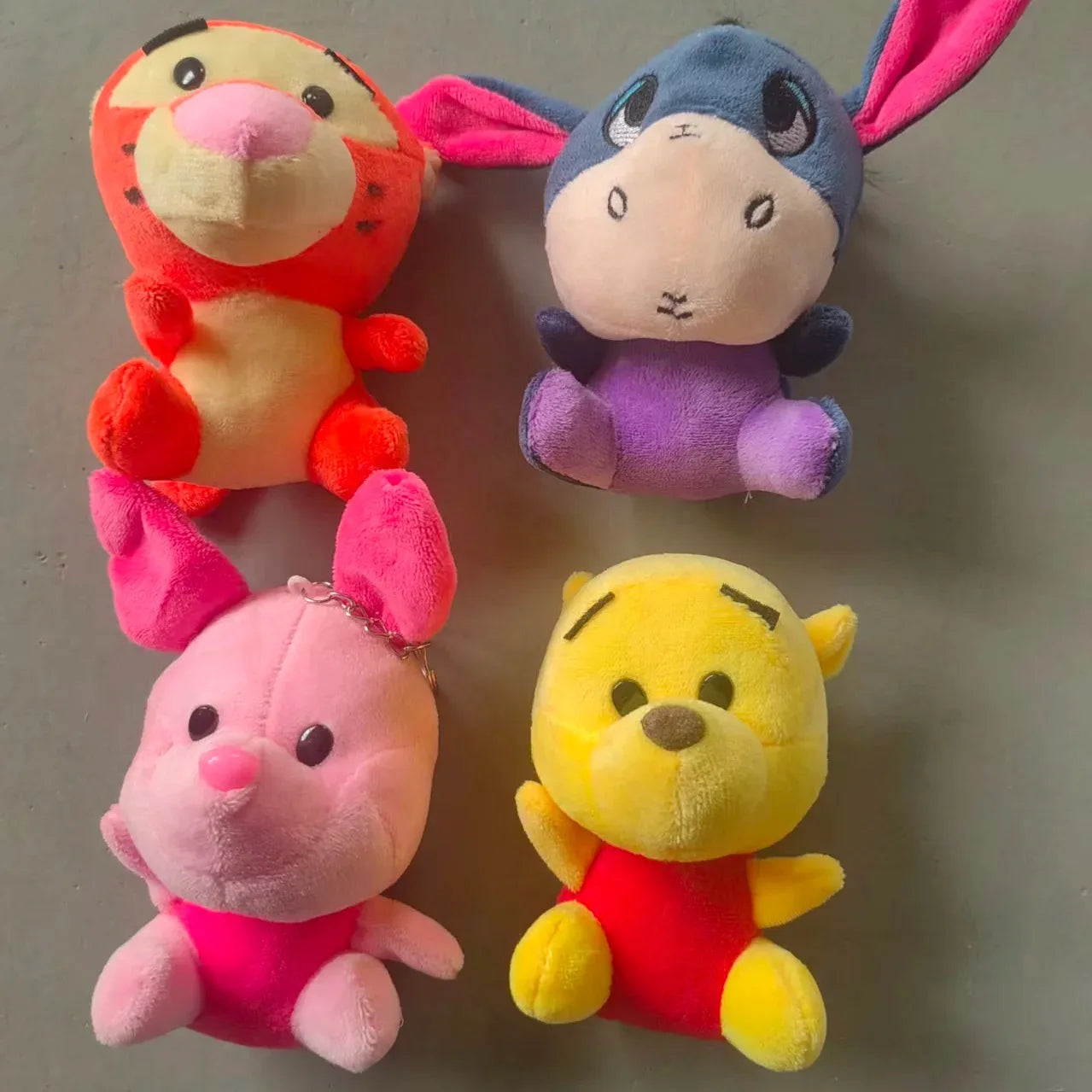 12-20cm Winnie the Pooh Bear Tiger Pig Anime Cute Cartoon Plush Dolls Toys Keychain Pendant Room decoration Kids Birthday Gift