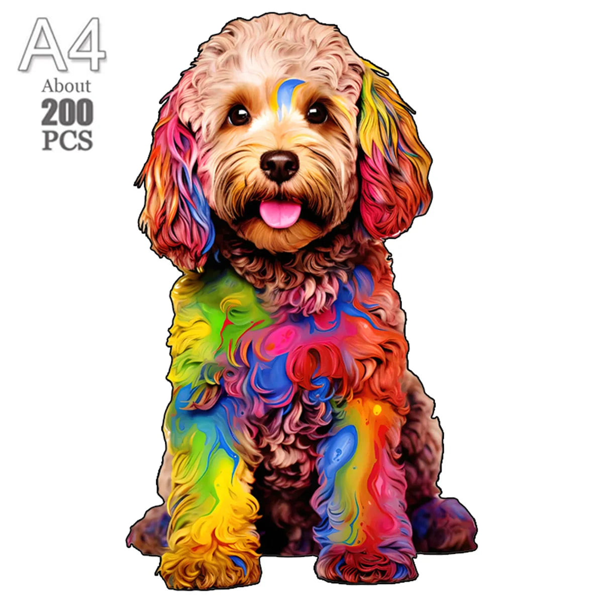 Dog Series Wooden Jigsaw Puzzles Art Unique Animal Shaped Puzzle Diy Leisure Game for Adults Kids Family Home Decor