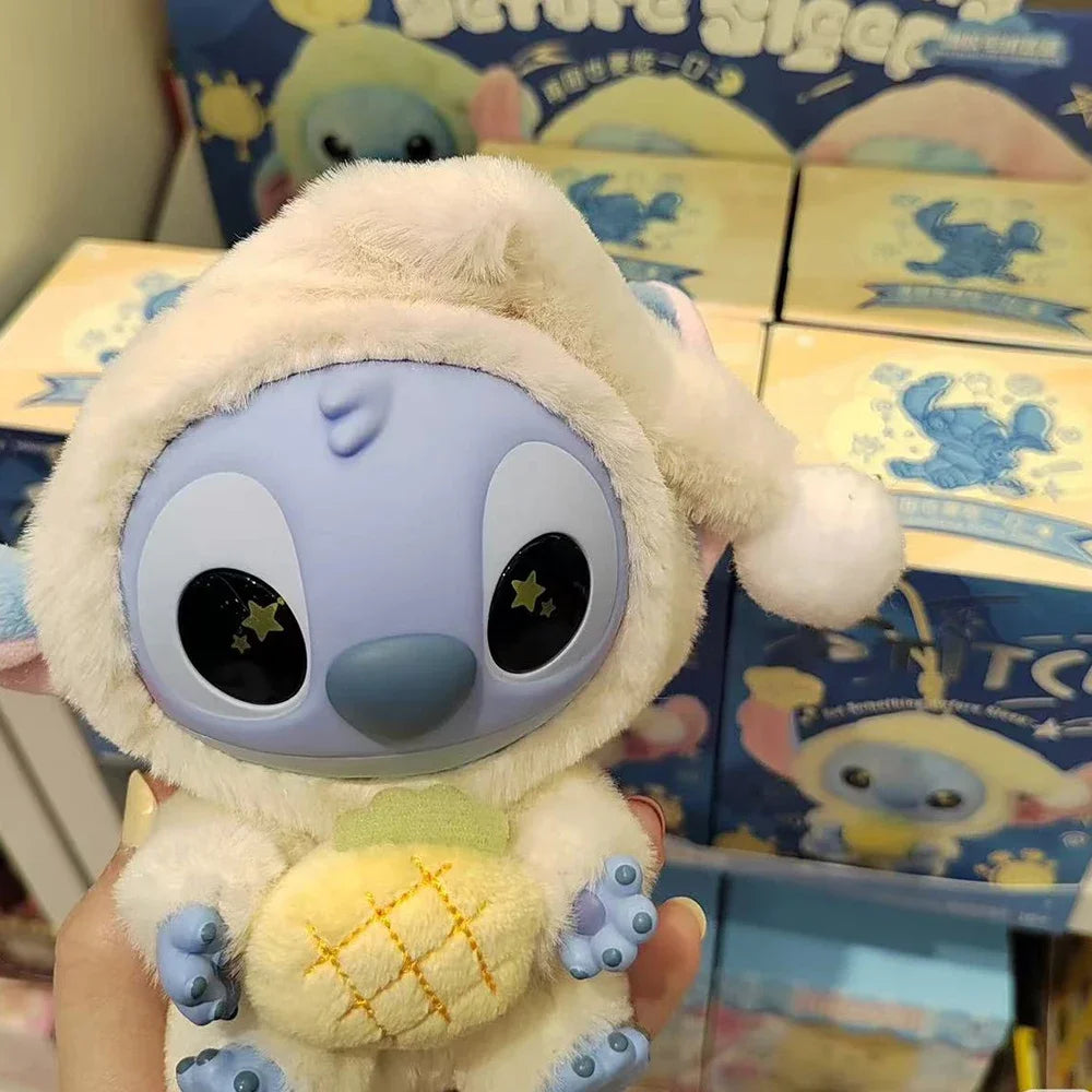 Disney Stitch 'Eat before Sleep' Mystery Box Kawaii Vinyl Figure Keychain Cute Plush Doll Christmas Surprise Gift