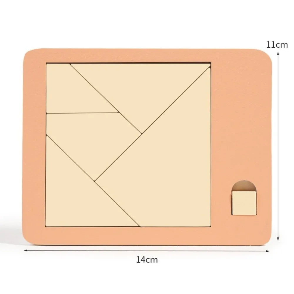 Irregular Shape Triangle Puzzle Colorful Logic Training Wooden Block Puzzle Montessori Three-Dimensional Brain Teaser Game
