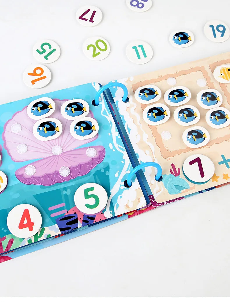 Busy Book Sticker Quiet Book for Kids Montessori Early Educational Toy Toddlers Matching Puzzles Game Baby Learning Toys Gifts