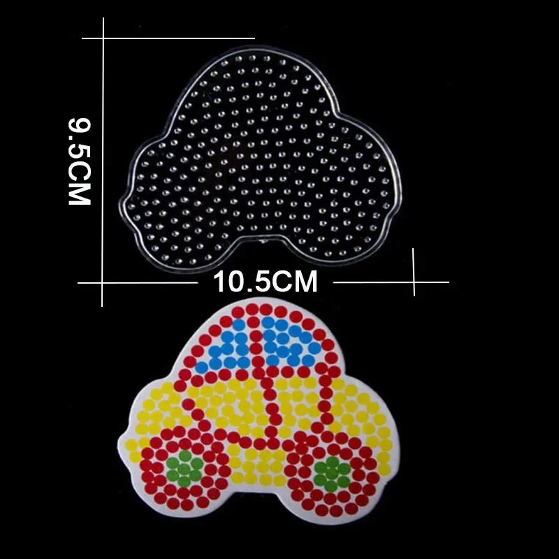 5mm Hama Beads Template with Color Paper Plastic Stencil Jigsaw Perler Puzzles Pixel Beads Diy Transparent Shape Puzzle Pegboard