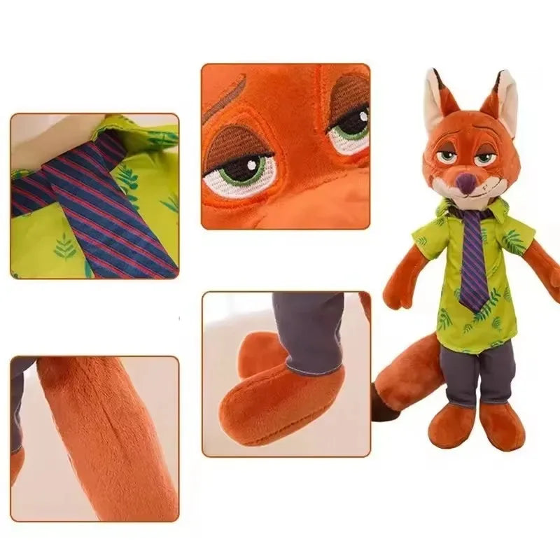 Disney Cartoon Anime Movie Zootopia Plush Toy Fox Nick Wilde Rabbit Judy Hopps Doll Soft Stuffed Animals Toys Kids Xmas Gifts