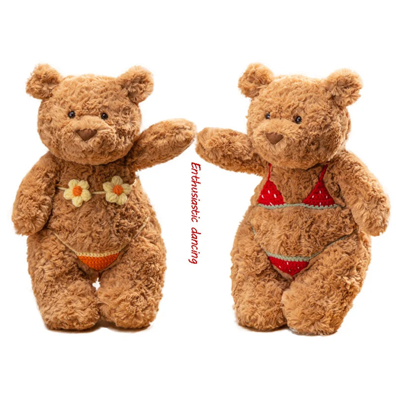 28/36/47CM Bartholomew Bear Plush Toys Soft Stuffed Cartoon Animal Doll Cute Bear Wear Bikini Doll Funny Gifts