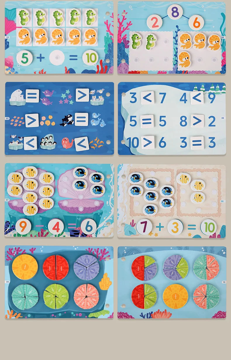 Busy Book Sticker Quiet Book for Kids Montessori Early Educational Toy Toddlers Matching Puzzles Game Baby Learning Toys Gifts