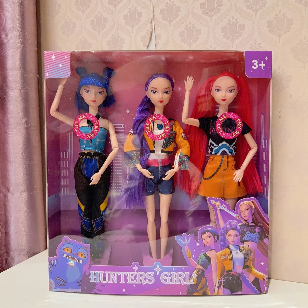 2026 Hot NEW KPop Demon Hunters Rumi Mira Zoey Anime Figure Set - Cute Cosplay Dolls Action Figures - Birthday Gift for Kids