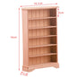 1Pcs Dollhouse Miniature Bookcase Storage Rack Mini Wood Cherry Display Shelf Cabinet Cupboard Doll House Furniture Model Toys