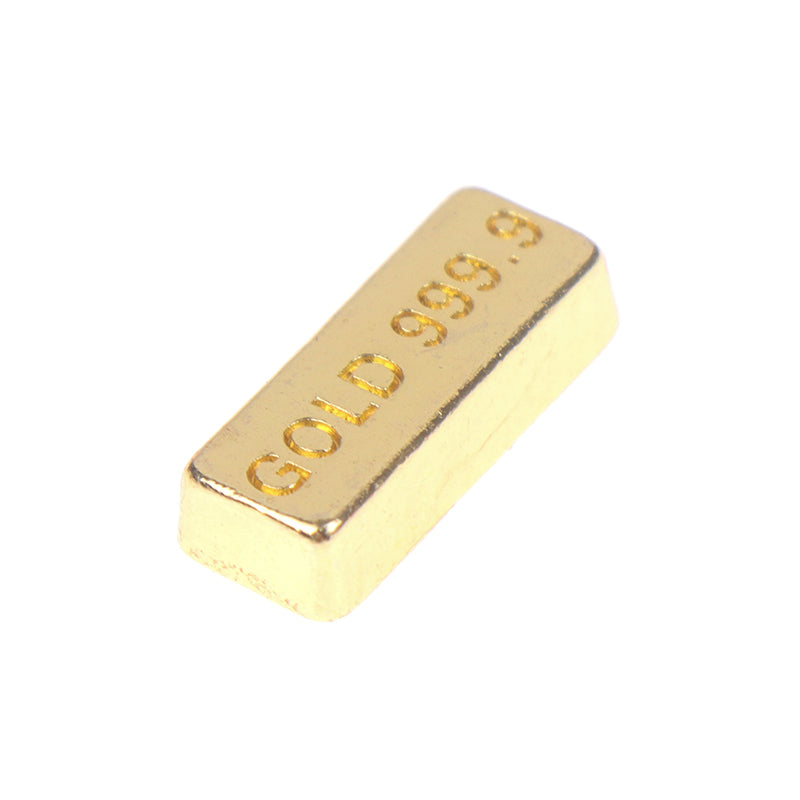 10pcs/set 1:12 Dollhouse Miniature Gold Bars Coin Model Doll House Decor Toys
