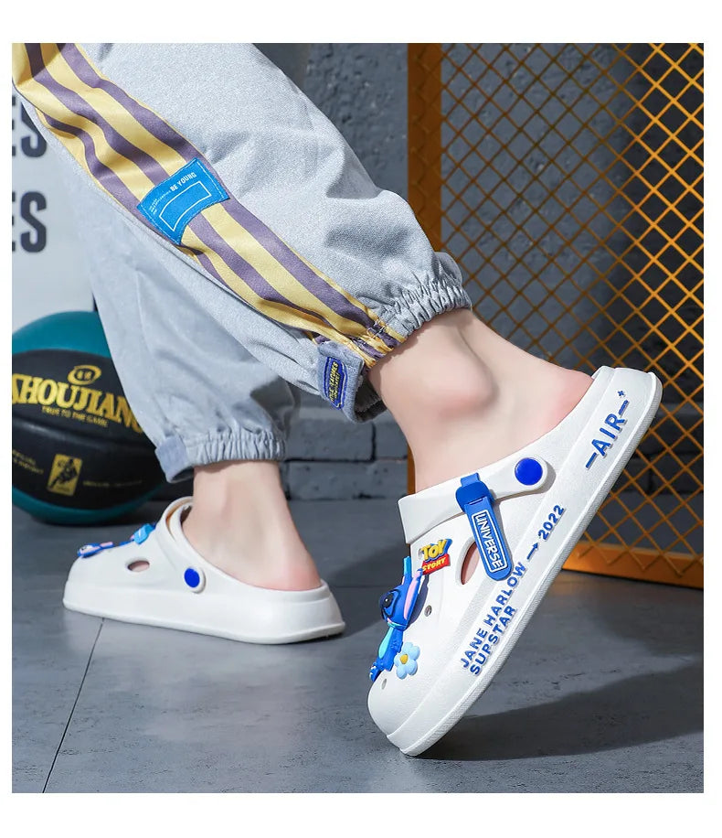 New Cartoon Stitch Series Head Slippers For Couples Are Super Light Anti-Slip And Versatile Casual Shoes For Men And Women Gifts